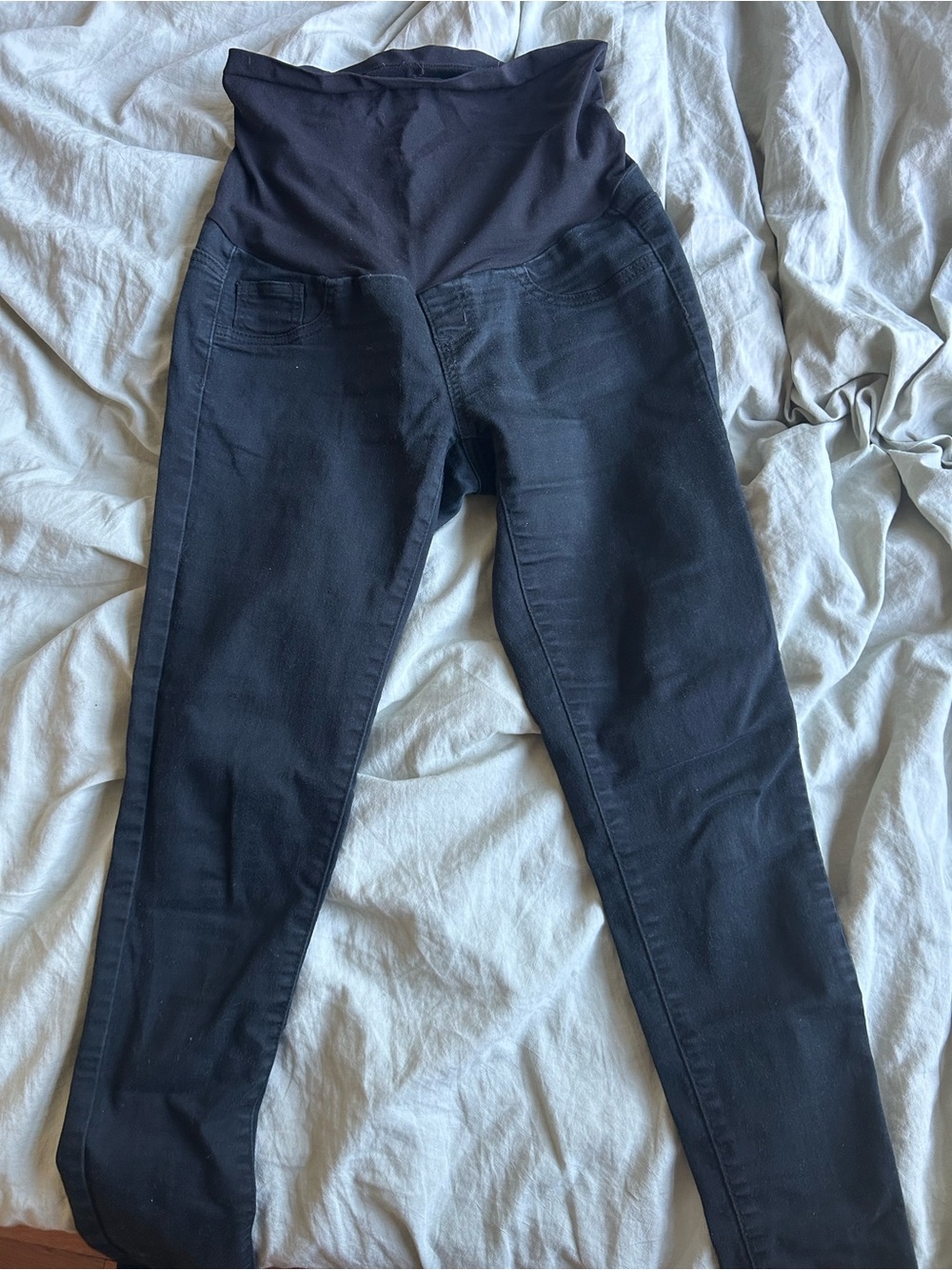 Indigo Blue Black Maternity Jeggings